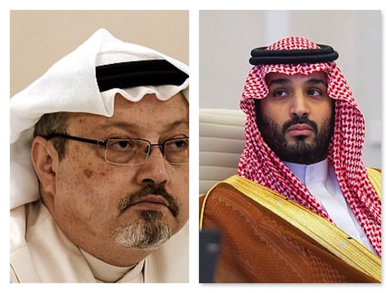 Jamal Khashoggi and Crown Prince Salman who ordered his brutal murder