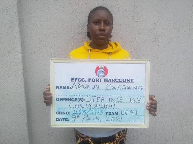 Blessing Adunun sentenced to jail but to pay fine