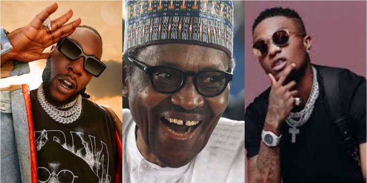 Burna Boy, Buhari and Wizkid: Buhari hails the duo for winning grammy 