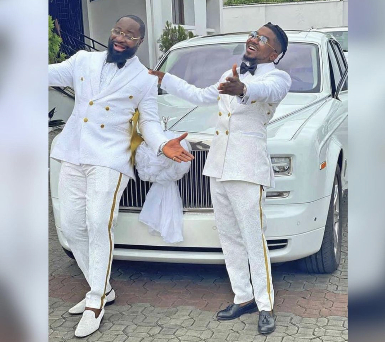 Harrysong and his bestman Skibii