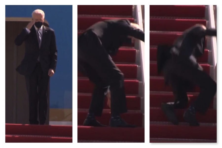 Joe Biden falls on the steps of Air Force One