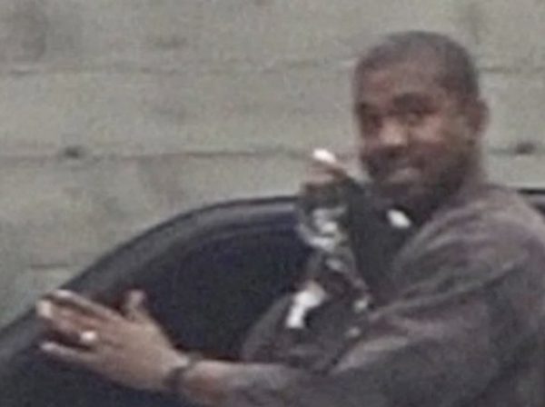 Kanye West pictured with wedding ring