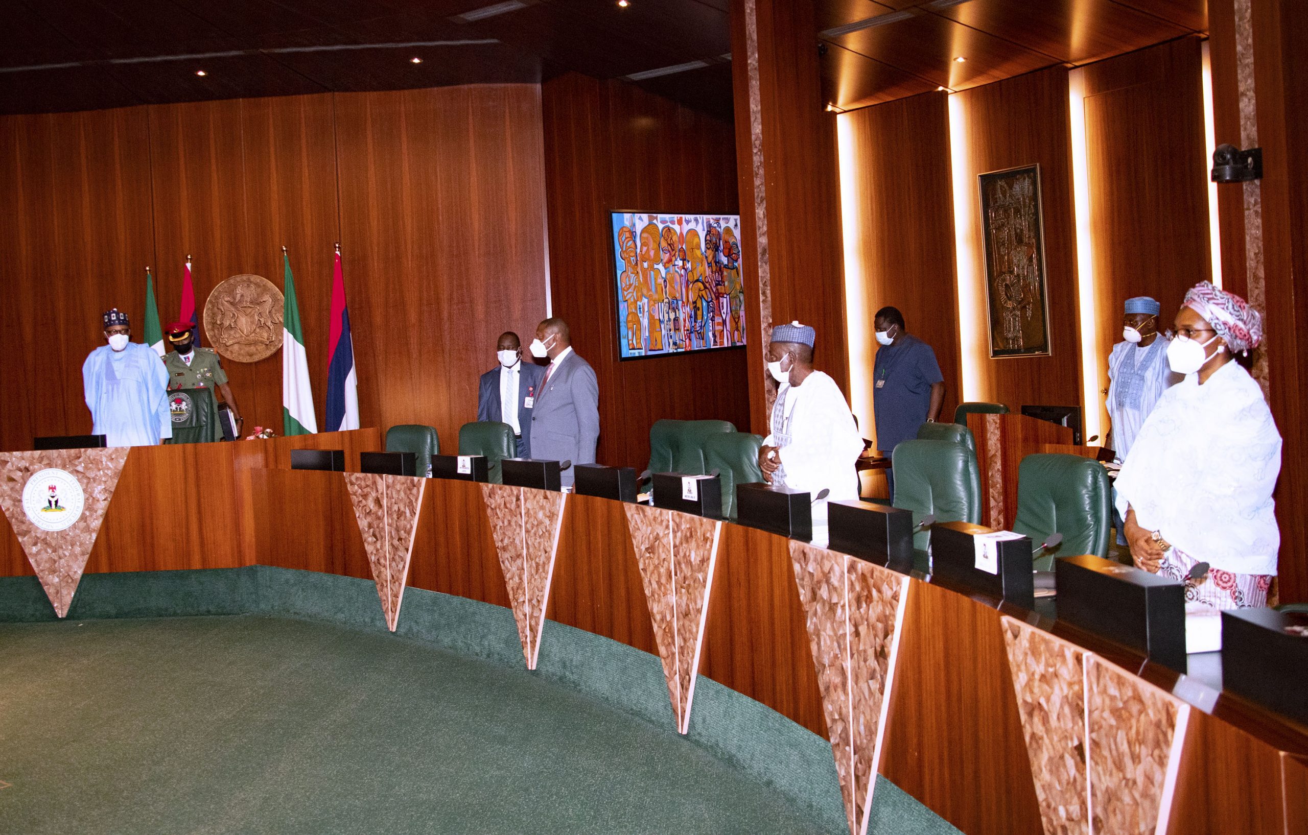 PRESIDENT BUHARI PRESIDES OVER A VIRTUAL FEC MEETING 4B