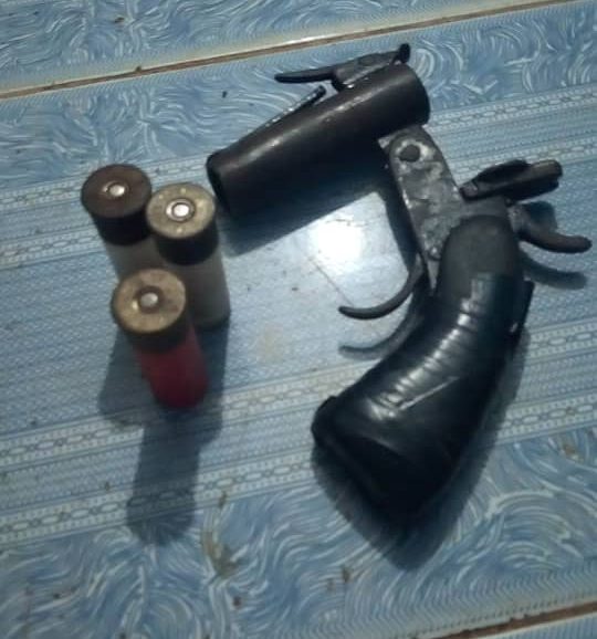 Gun recovered from the suspected robbers