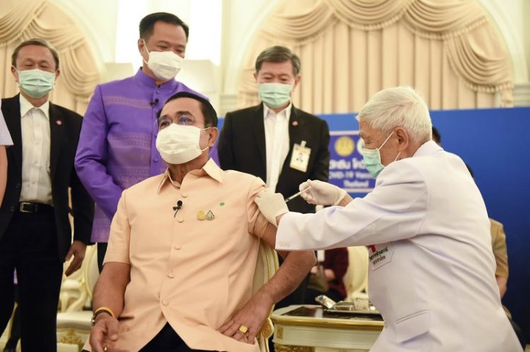 Thai PM gets first shot of AstraZeneca vaccine
