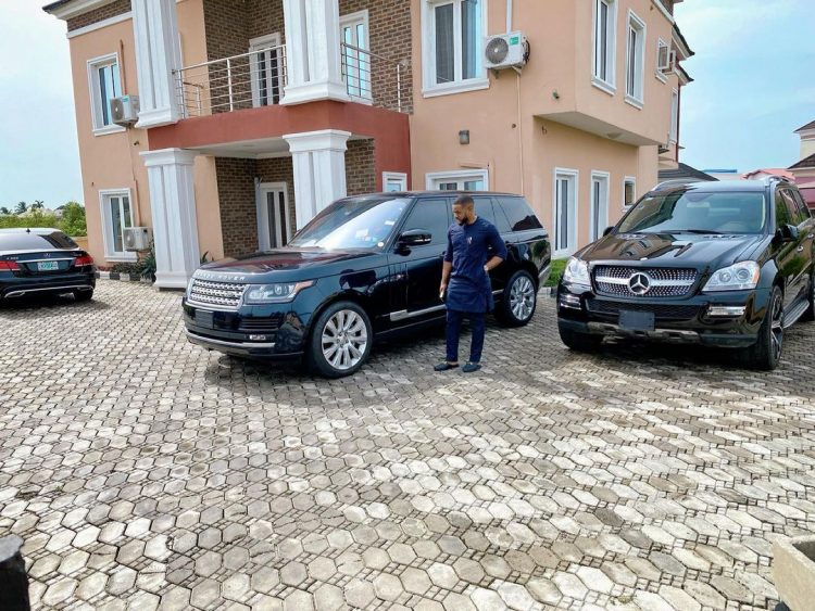 Actor Uchemba displays his two new SUVs