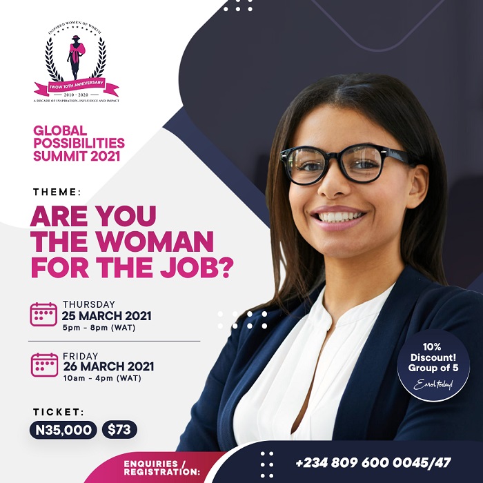 Inspired Women of Worth (IWOW) Leadership Network's 10th Annual Global Possibilities Summit (GPS) 2021