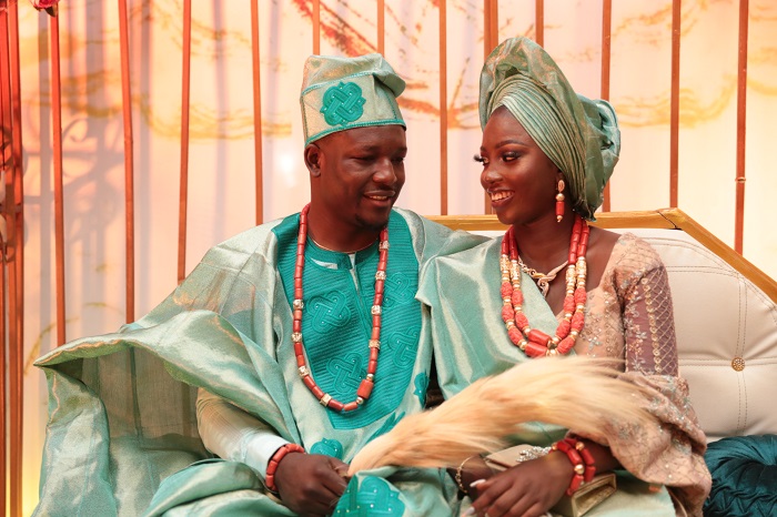 Oba Malaolu and his wife Feyisetan Sogbesan