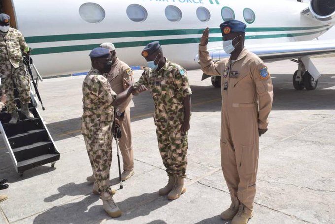 Chief of Air Staff Amao in Maiduguri on Thursday