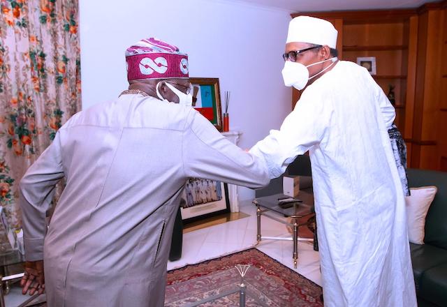 Elbow greeting: Buhari and Tinubu