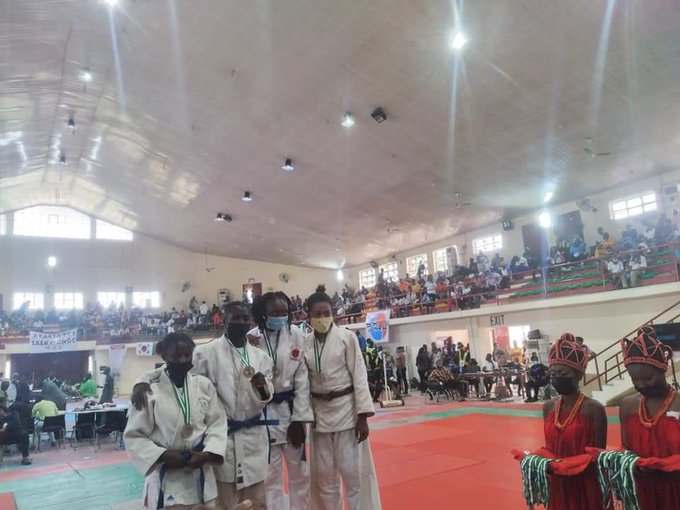 Medal winners in Judo female category at Sports festival