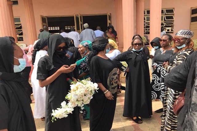 Mourners for Dorathy Yohanna at ECWA in Kaduna