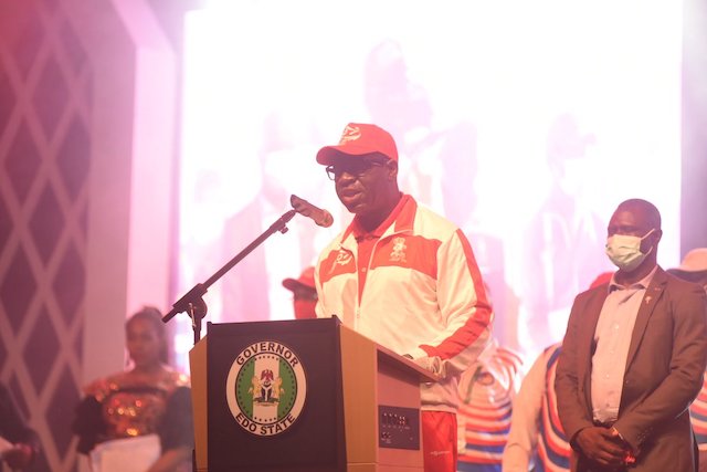 Obaseki delivers closing address at the Sports Festival