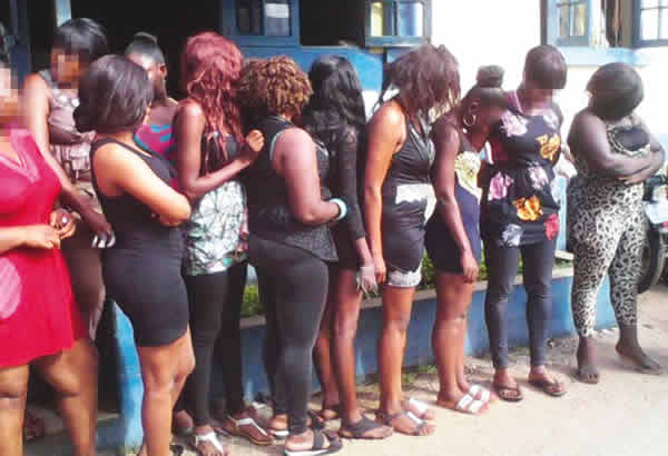 Some commercial sex workers in Nigeria