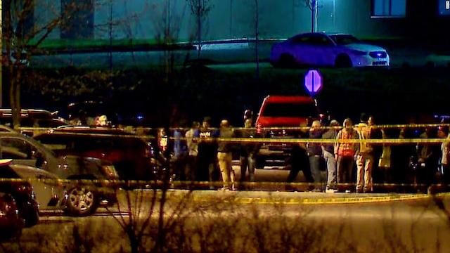 The scene of mass shooting at FEDEX Indianapolis site on Thursday night