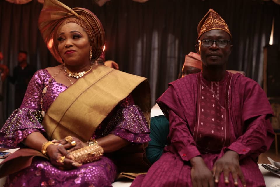 Bride's parents, Mr and Mr Sogbesan