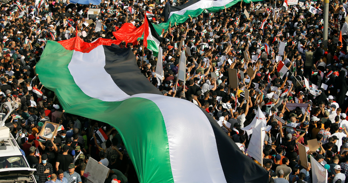 Protest to express solidarity with the Palestinian people in Baghdad