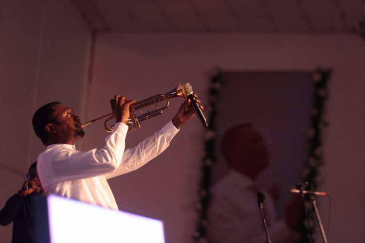 Nathaniel Bassey displaying at the event