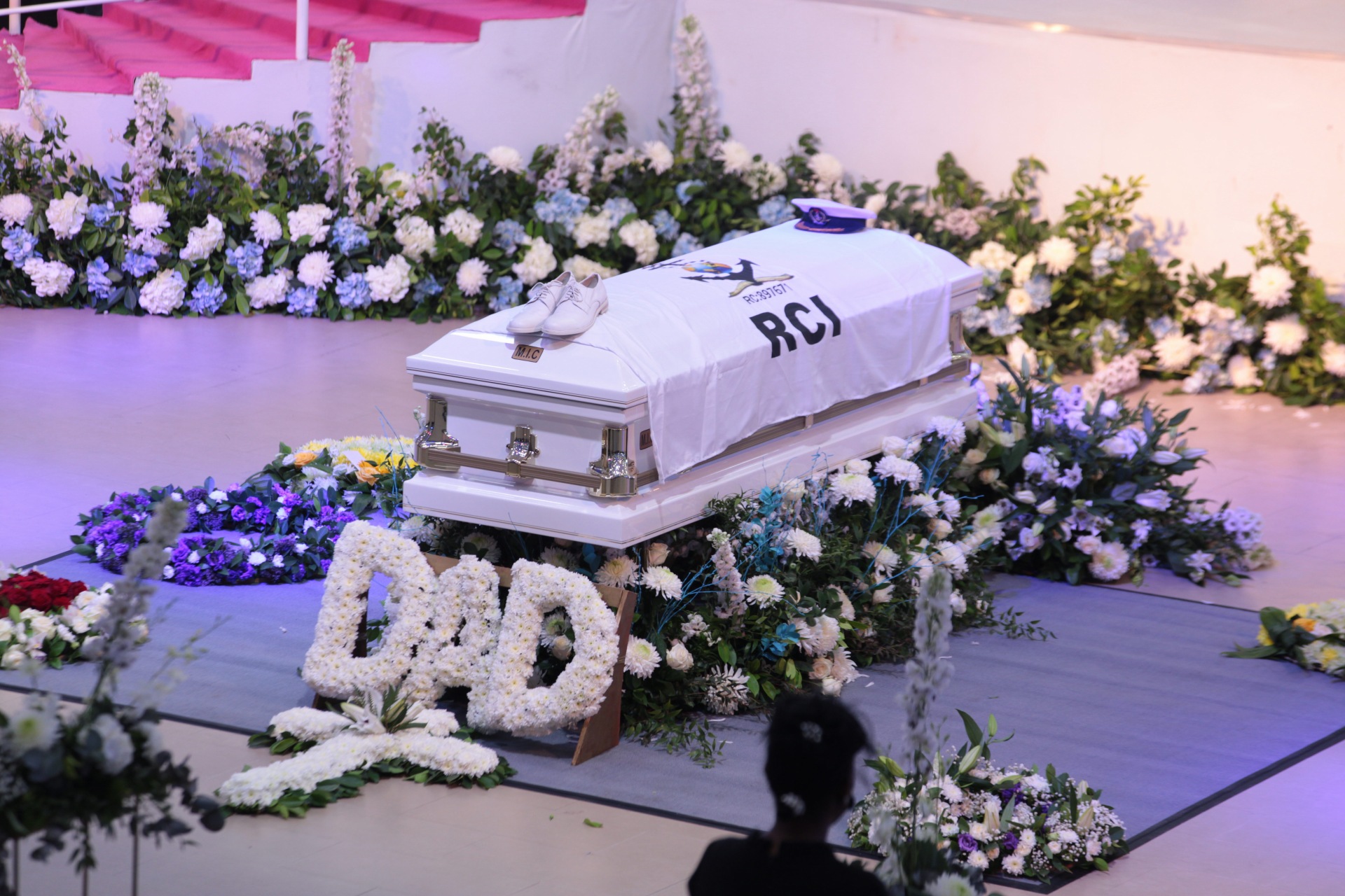Remains of Pastor Dare Adeboye at the farewell service at the Youth Centre, Redemption Camp