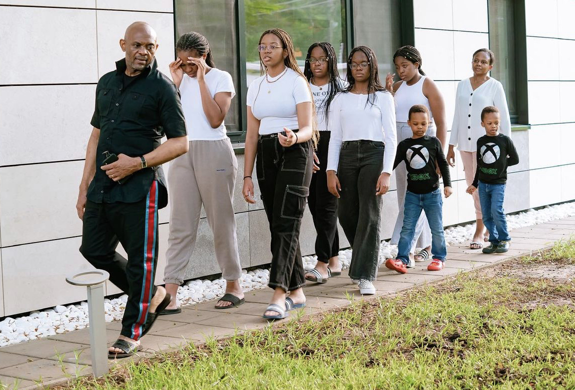 Tony Elumelu with family on Children's Day