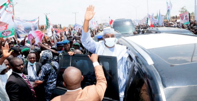 Huge crowd as Atiku steals show at flyovers unveiling in Adamawa