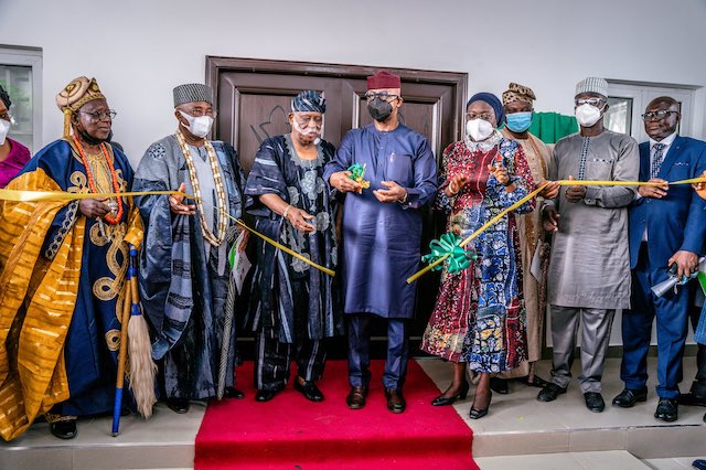 At the commissioning of the Olusegun Osoba Press Centre in Abeokuta