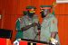 Buratai, left and Attahiru at the handing over in January