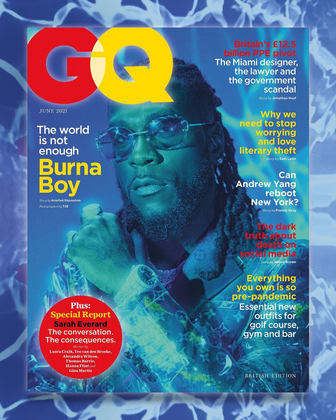 Burna boy cover British Magazine, GQ