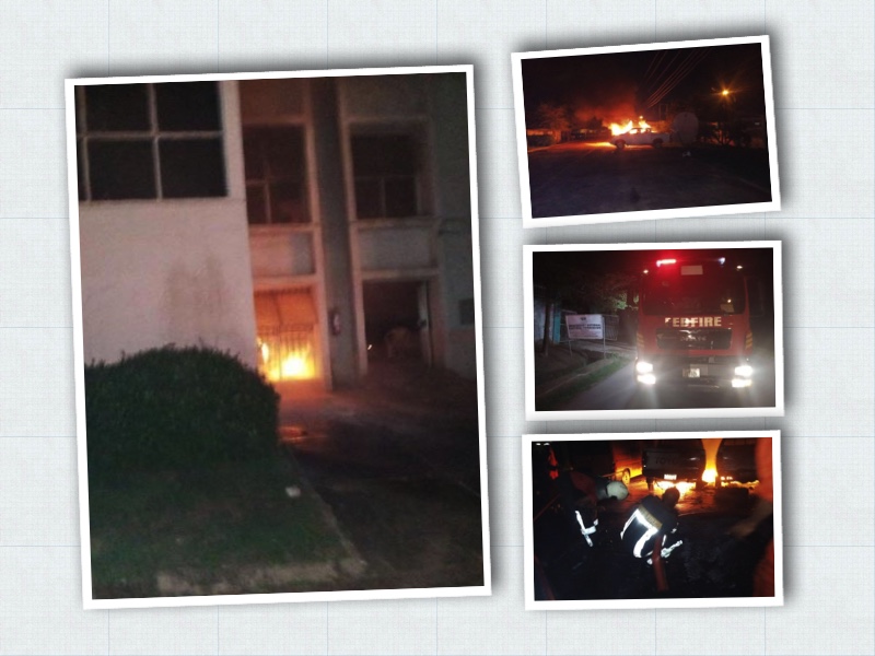 Fire at Enugu INEC office