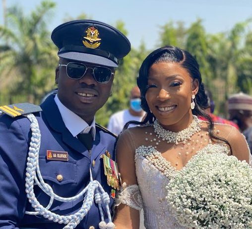 Flt. Lt Alfred Olufade and his wife