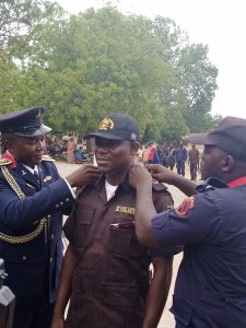 Mr Ubandoma Laven, the Chairman of Langtang North LGA, Plateau , during his decoration as State’s Patron of Vigilante Group of Nigeria (VGN) on Saturday.