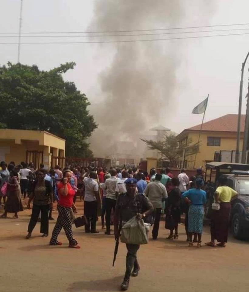File INEC office Awka set on fire in February 2019
