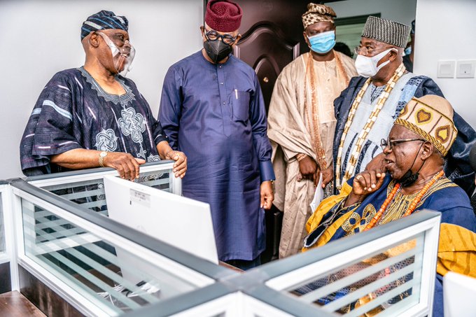 L-R, Osoba, Gov. Abiodun, Olota of Ota Oba Adeyemi Abdulkabir Obalanlege, Oba Gbadebo and Oba Femi Ogunleye 