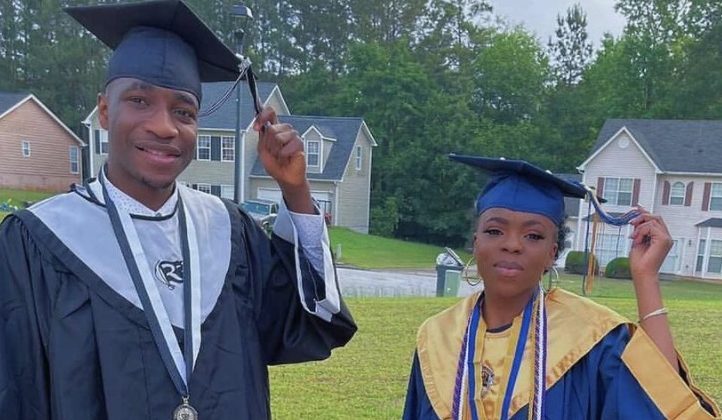 MC Oluomo’s children, Olashile and Abisola now high school graduates in Atlanta Georgia