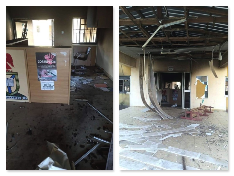 The office of NIS bombed by hoodlums in Abia