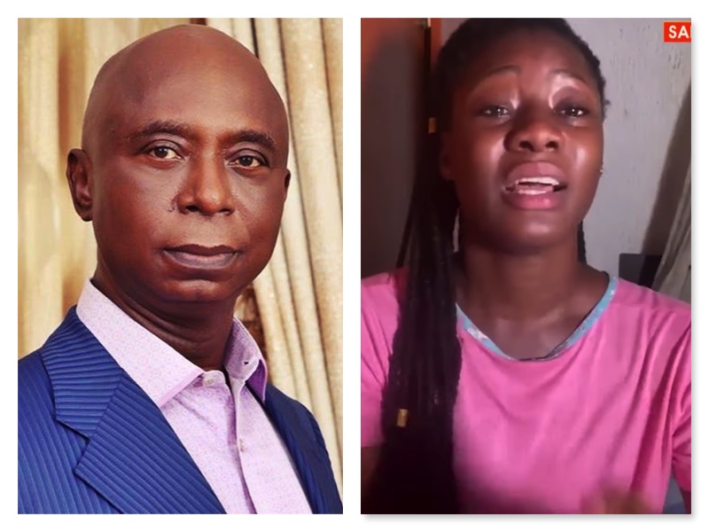 Ned Nwoko and the young lady who wants him to release her daddy and uncle