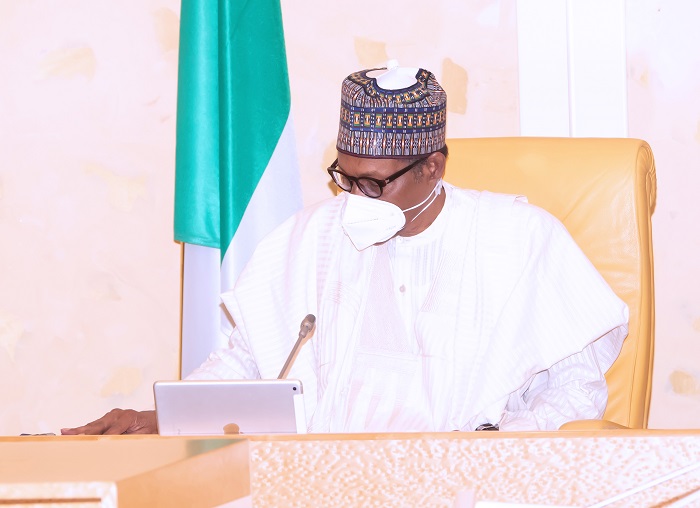 President Muhammadu Buhari Presides over a virtual FEC Meeting held at the State House Abuja. PHOTO; SUNDAY AGHAEZE. MAY 5TH 2021