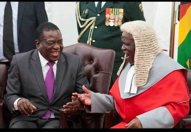 Zimbabwe’s President Mnangagwa and Chief Justice Malaba