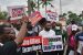 Femi Falana and son Falz leading protest in Ikeja