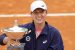 Iga Swiatek with the Italian Open trophy on Sunday