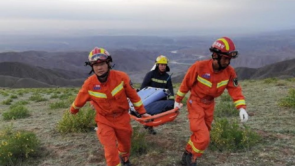 rescue workers during the Chinese ultramarathon