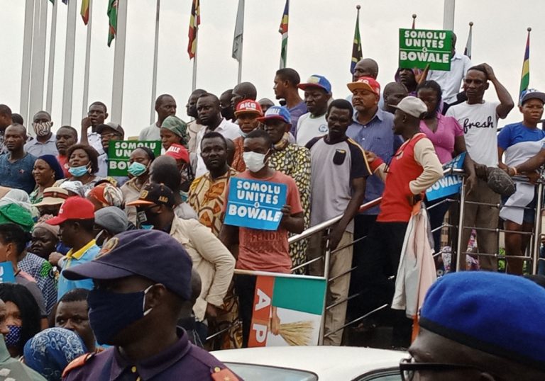APC Somolu members protest in Lagos