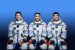 Chinese astronauts Nie Haisheng (C), Liu Boming (R) and Tang Hongbo