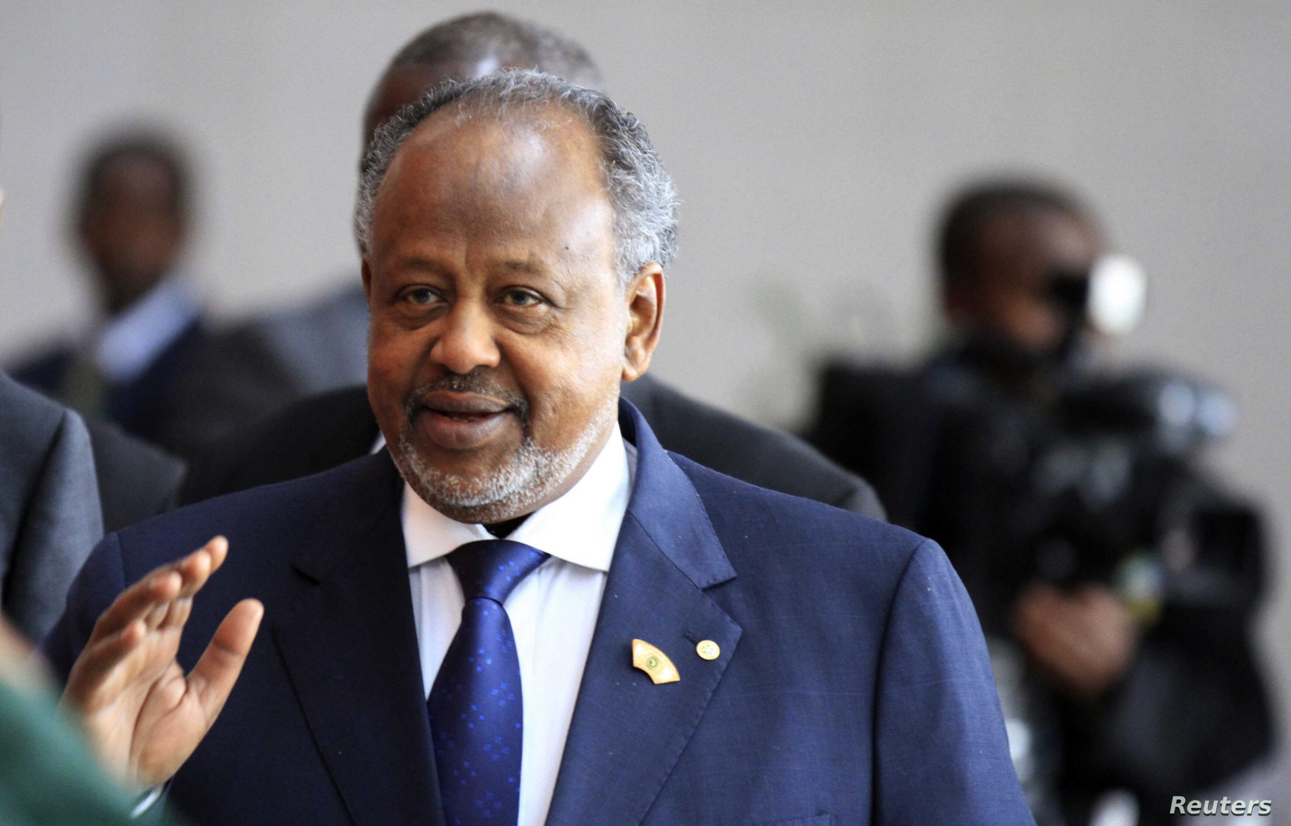 Djibouti’s President Guelleh arrives for a meeting in Addis Ababa