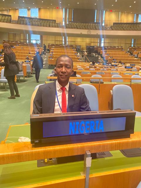 EFCC Chairman Abdulrasheed Bawa at the UN session on corruption