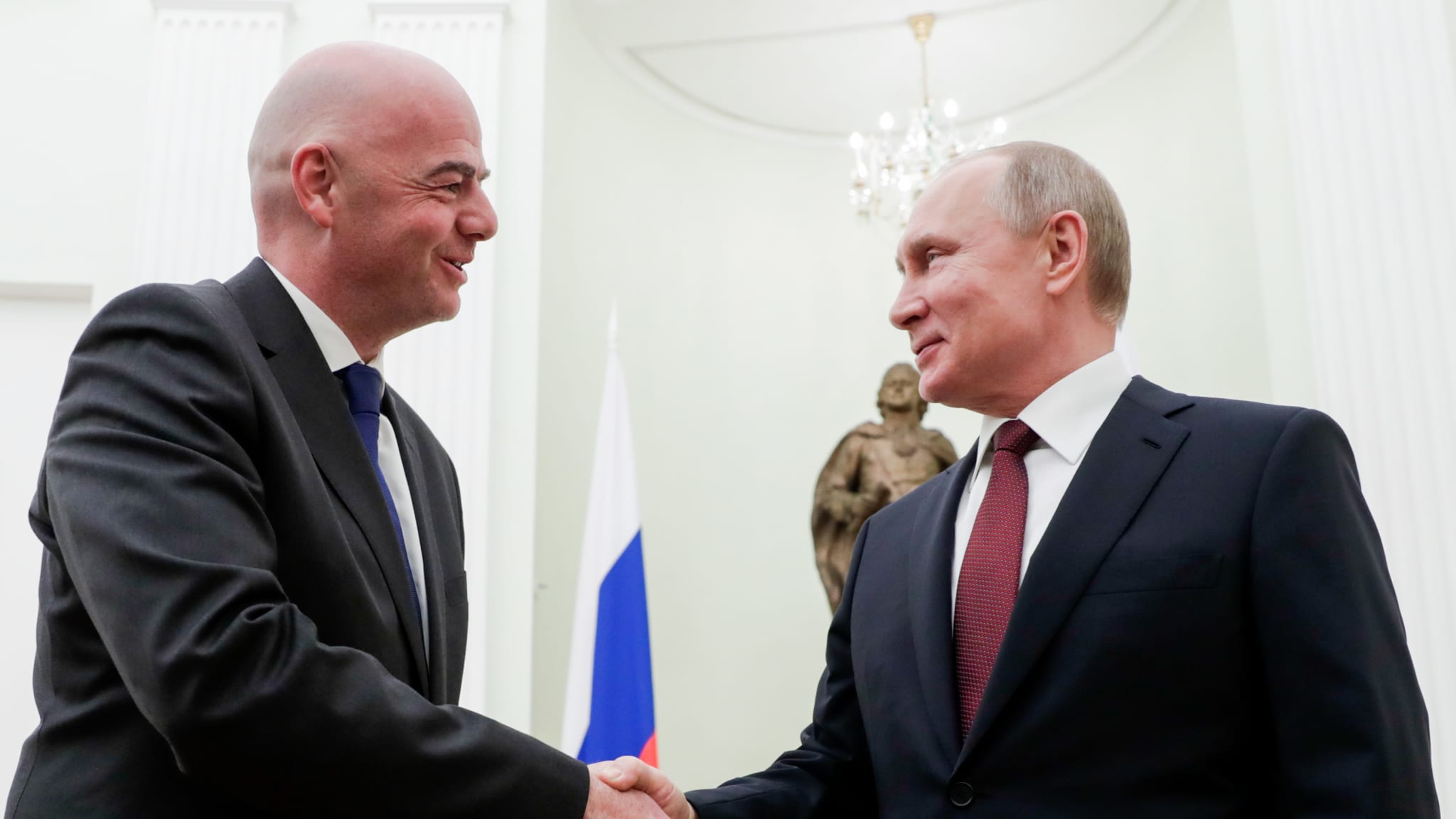 FIFA president Gianni Infantino met with Russia president Vladimir Putin