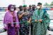 IGP Usman Baba as he receives security equipment donated by Ogun State government