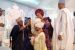 Oba Lawal decorates Toyin Saraki with her title as Senator Saraki watches