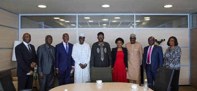 Ambassador Abdullahi Shehu Yibaikwal, middle