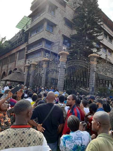 TB Joshua followers shut out of the church in Lagos
